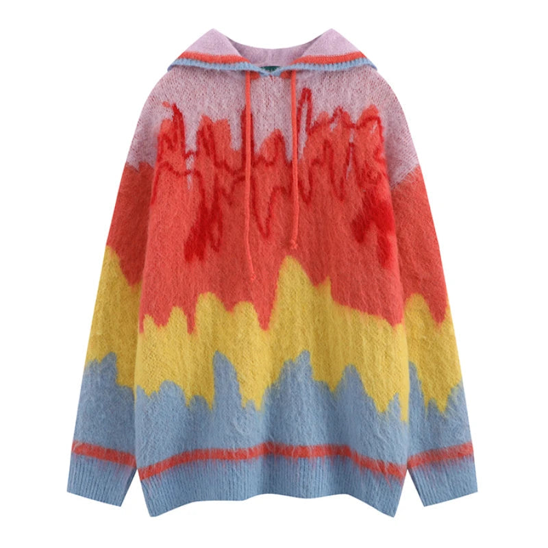 fire graphic sweater, 2025 fashion trend, cozy fashion fit, stylish street outfit, modern aesthetic appeal