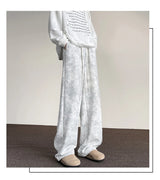 harajuku streetwear tie dye casual pants men women wide leg straight mopping trousers oversize korean fashion drawstring pants unique default style 1287