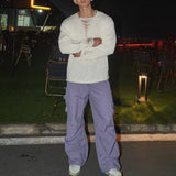 oversized knit pullover, fall/winter fashion, soft knit pullover with flame design, y2k fashion statement