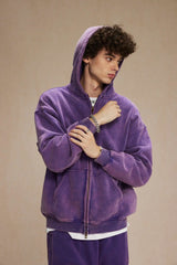 Batik Fleece Zippered Hoodie | Skatercore Style Hoodie