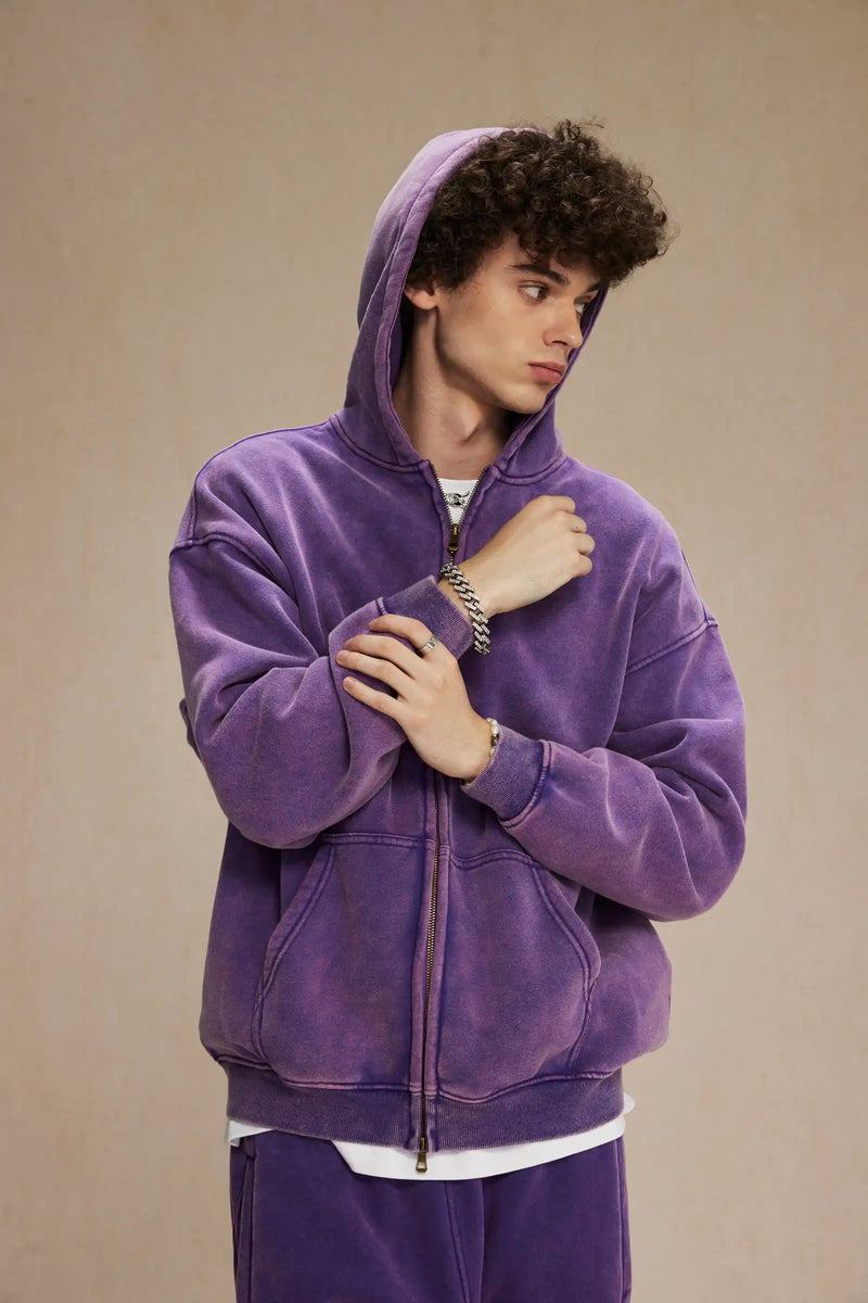 Batik Fleece Zippered Hoodie | Skatercore Style Hoodie