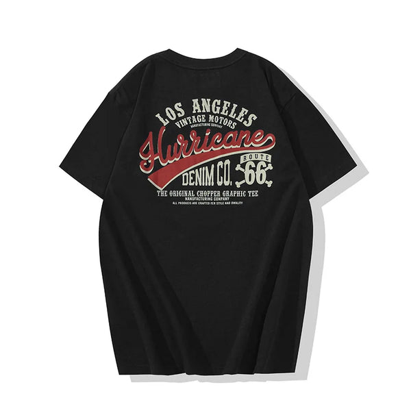 Harajuku Melting smiley – Summer Mens Short Sleeved New Retro Motorcycle Letter Printi