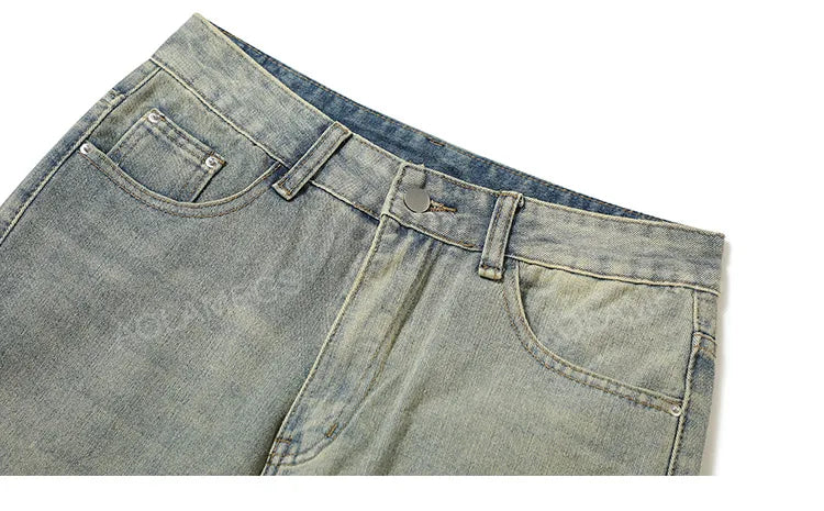 streetwear mens zipper jeans solid color patchwork straight jeans summer casual hip hop denim pants high street loose trousers unique jeans style 3505