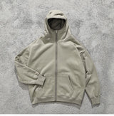 glitchcore oversized shirt featuring streetwear solid color ninja zipper hoodies mens fleece turtleneck cardigan outdoor oversized hoody plus velvet charge coat