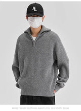 minimalist knit hoodie, photo-ready knit, unisex oversized techwear hoodie for men street style