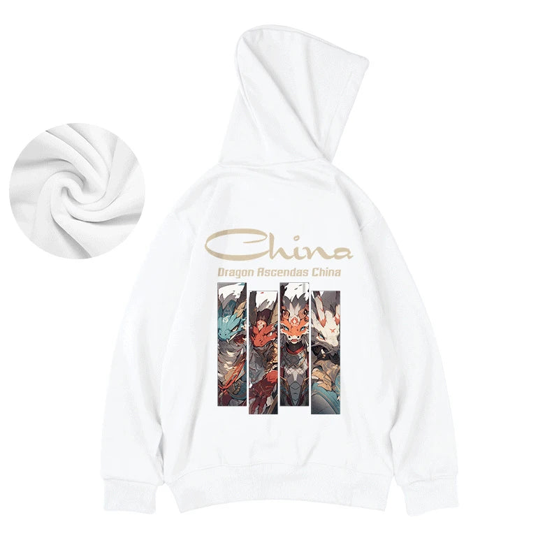 Dragon Ascendas China Graphic Sweatshirts Hombre Hip Hop Fashion Hoodie