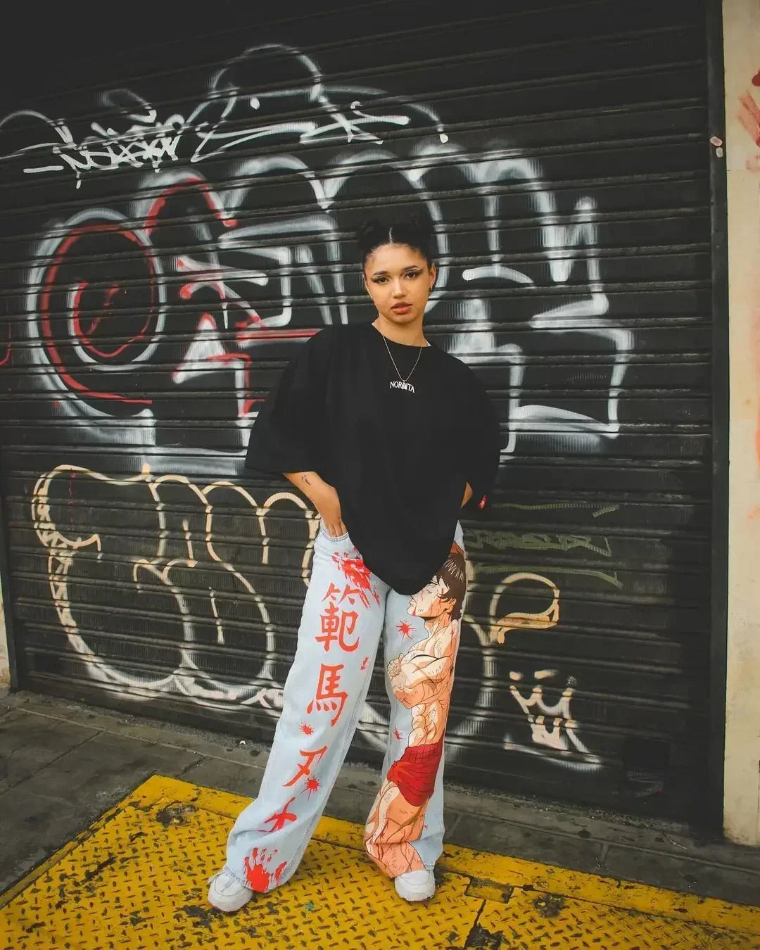 harajuku y2k baggy jeans the winged dragon of ra print wide leg denim pants popular anime jeans streetwear trouser men clothing unique jeans style 5738