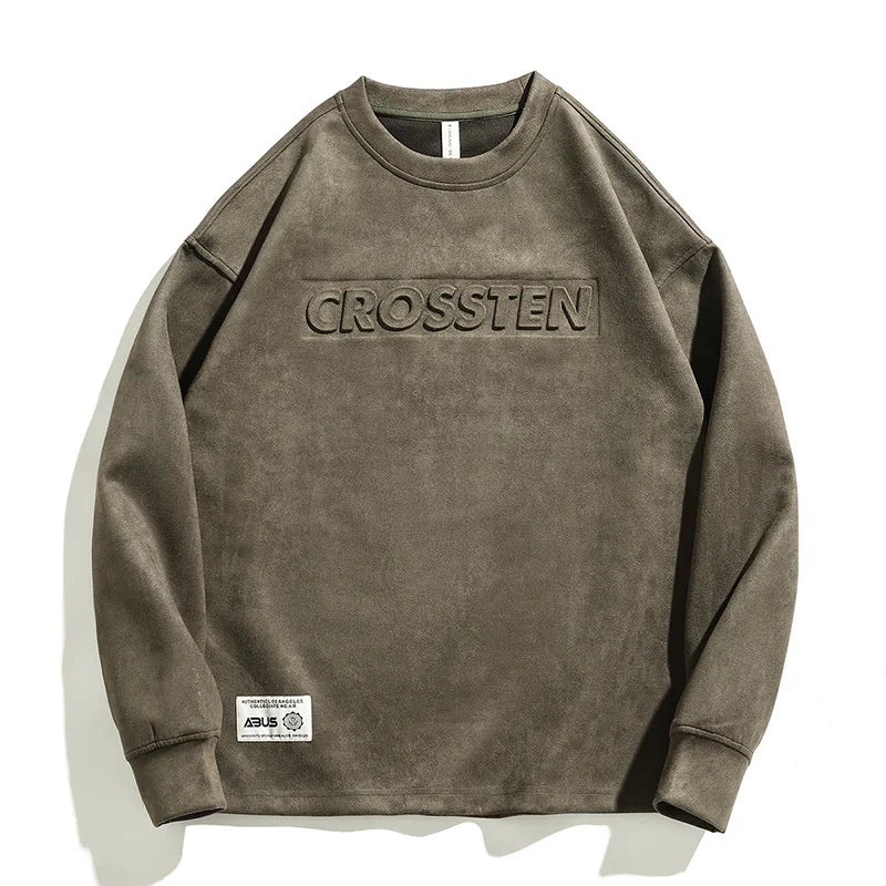 Autumn Letter Foam Printed Crewneck Sweatshirts For Men Oversized Pullovers Hoodies 2025 New Y2K Streetwear Sudaderas Aesthetic