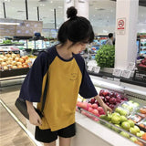 Skatercore Melting smiley – Summer Korean Student Short Sleeved T Shirt Women Harajuku B
