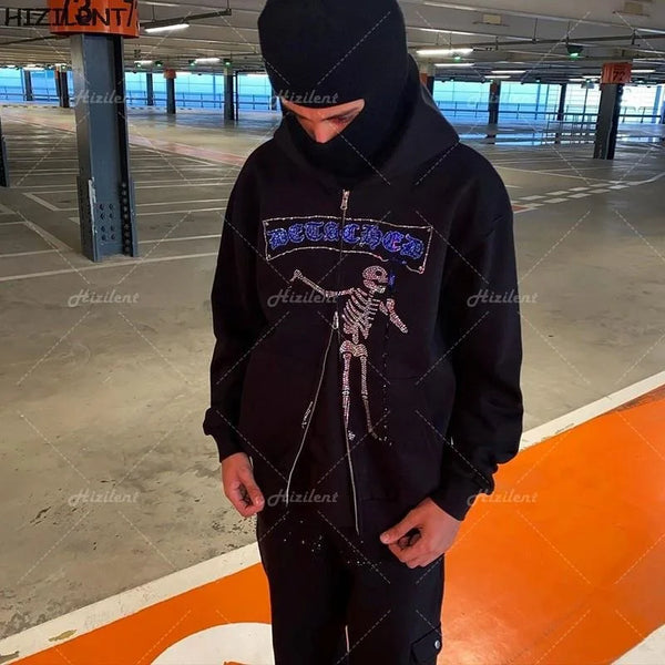 Oversized Hoodie Zip Hoodies Long Sleeve Women Sweatshirt Vintage Hip