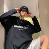Y2k Chrome print – Autumn Importan Letter Printed T Shirt For Men High Street