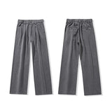 suit pant men korean streetwear fashion loose casual plus size straight suit pant office man commuter pants trousers clean everyday pants