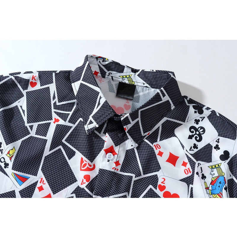 "Poker Face" Unisex Men Women Streetwear Graphic Shirt Daulet Apparel