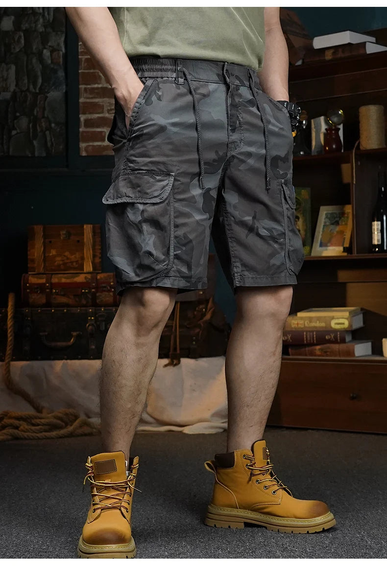 summer cargo shorts mens loose five pocket multi pocket outdoor motorcycle camouflage pants mens shorts unique cargo style 970