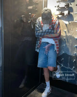 harajuku y2k short baggy jeans palm print graphic pants men fashionstyle denim streetwear gothic sweatpants shorts men clothing unique joggers style 5562