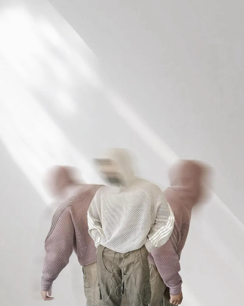 techwear flame knit sweater with structured oversized fit, ideal for cold streetwear layers, men’s streetwear clothing piece 