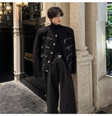 zip-up minimalist jacket, cold-season outfit - comfortable cotton fit with bold prints