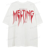 Anime Chrome logo – Men Short Sleeve T Shirts Letter Reflection Print Tshirt Hig