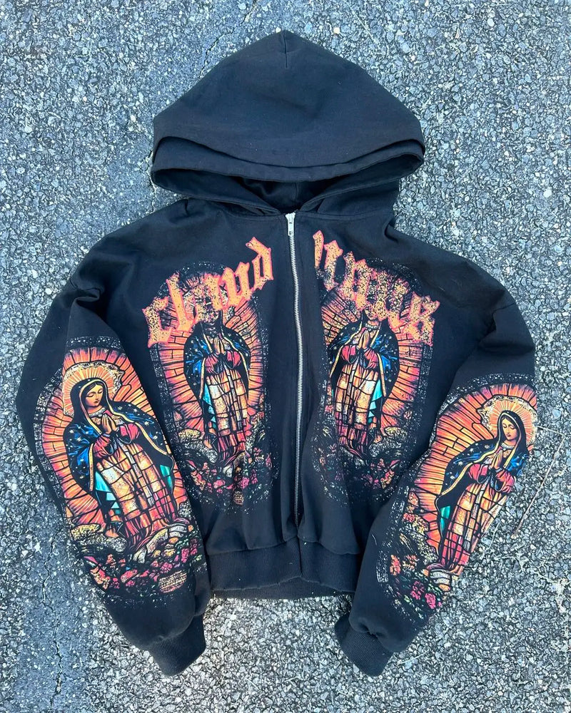 Harajuku Autumn Winter Fashion Sportswear Blessings Soldiers Sports Ho