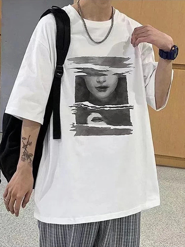Cyberpunk Oversized shirt – Beautiful Women Graphic Print T Shirts Mens Creativity Cotto