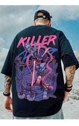 Skatercore Tribal flames – Samurai Slayer Harajuku Kawaii T Shirt Men Punk Y2K Print