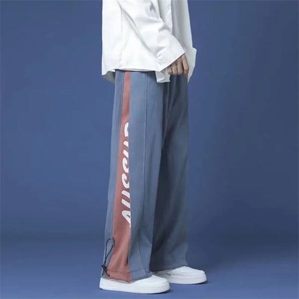 mens graphic printed sweatpants 2024 autumn hip hop fashion drawstring trousers casual loose male streetwear leggings pants relaxed fit joggers