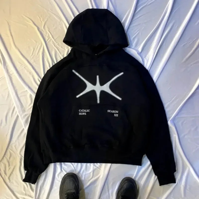 European And American Street Casual Style Oversized Pullover Hoodie Y2