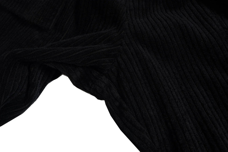 ro style wide leg corduroy pocket baggy cargo pants for men and women drawstring streetwear ropa hombre straight trousers unique cargo style 1265