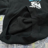 Techwear-inspired Y2K hoodie with holographic branding