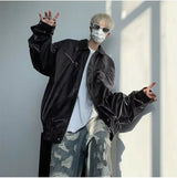 leather varsity jacket, cold weather layer, hip hop