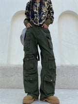 unisex hip hop pants retro cargo pant streetwear multi pockets zipper harajuku joggers new casual loose straight baggy trousers unique joggers style 2070