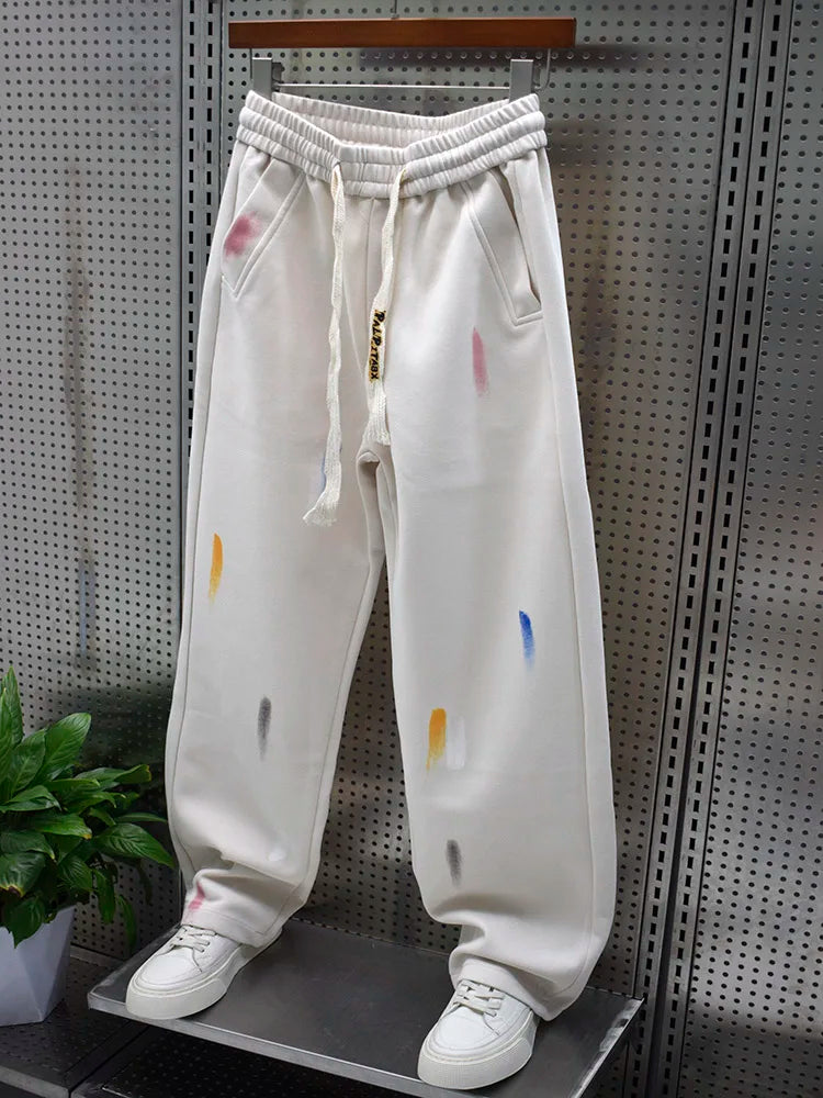 american graffiti printed baggy straight pants y2k streetwear wide leg sweatpants korean new hip hop fashion trousers for men unique joggers style 1754