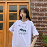 Glitchcore Oversized shirt – Summer Japanese Girly Cotton Short Sleeved T Shirt For Women