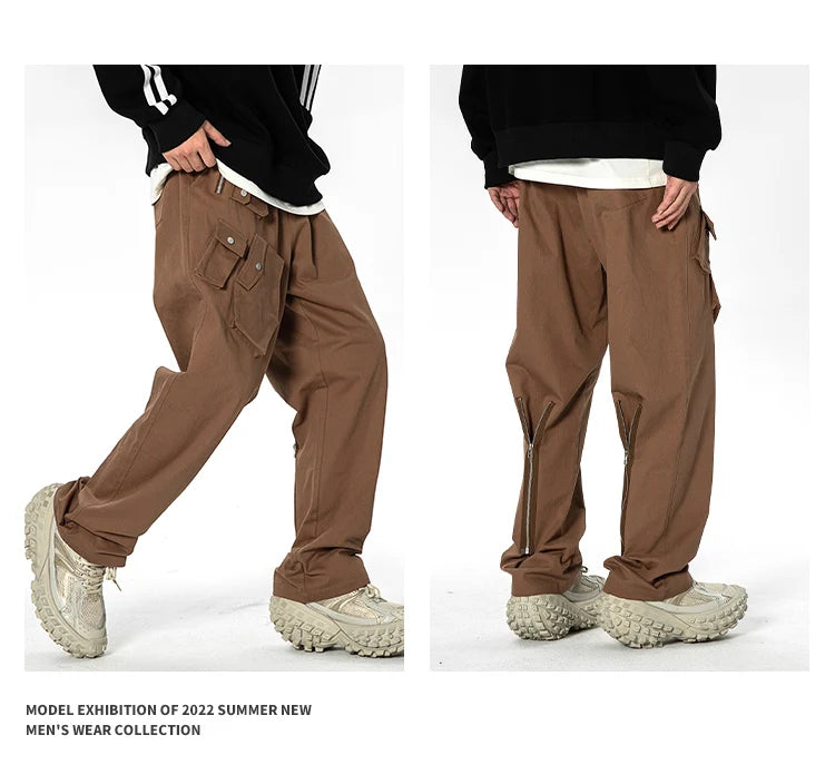 men streetwear fashion loose casual wide leg techwear cargo pants track trousers women harem trousers joggers sweatpants unique joggers style 944