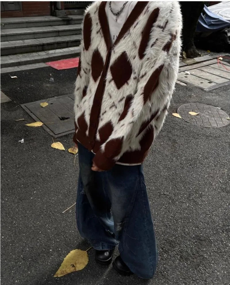 layered flame street knit, photo-ready knit, trendy urban fashion top for men, layered streetwear look