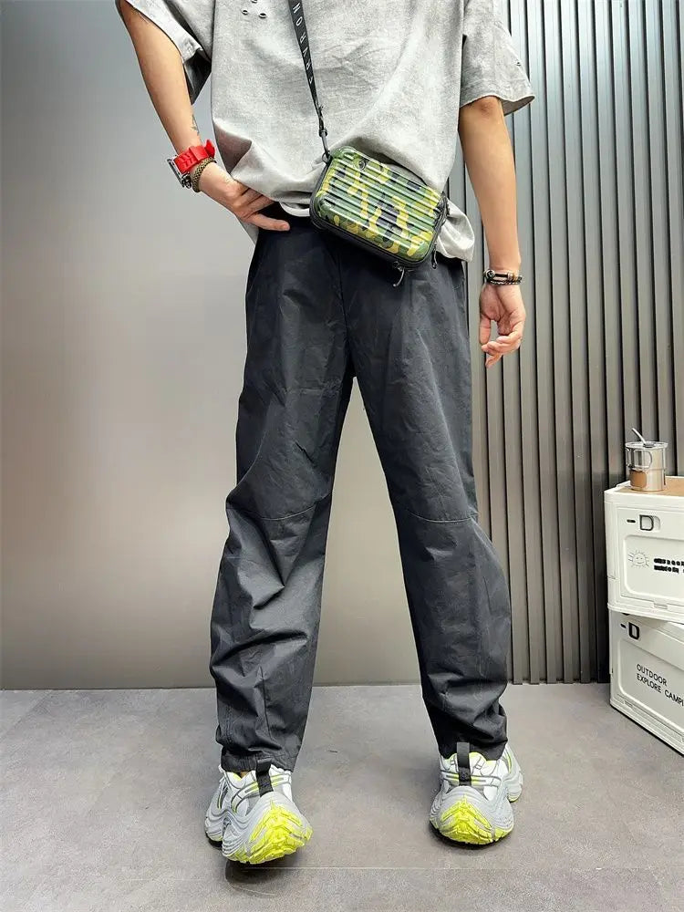 high street sweatpants trendy wide leg american causal pants neutral breathable loose outdoor trousers fashion jogging pants unique joggers style 1726