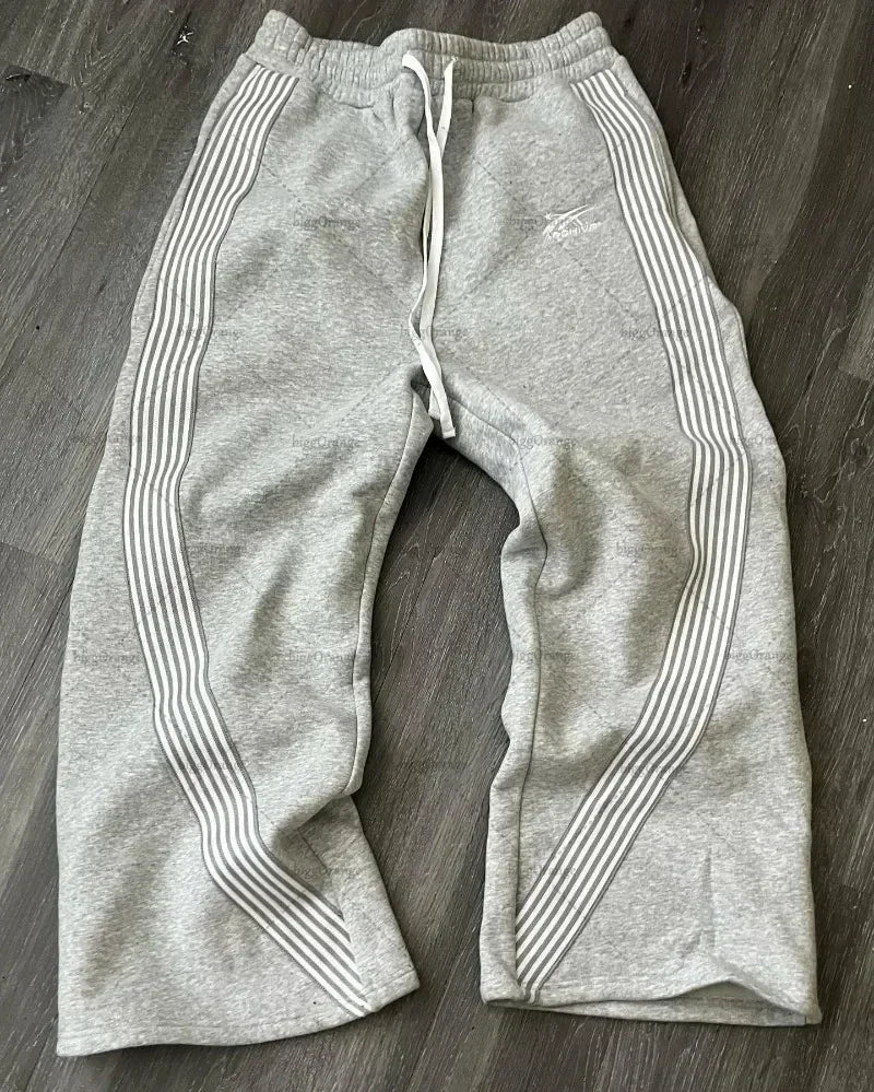 cargo pants men double elastic waist patchwork letter pattern y2k joggers men baggy hosen vintage casual sweatpants streetwear unique joggers style 719