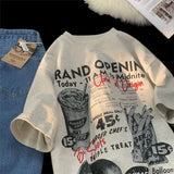 Harajuku Oversized shirt – American Street Hip Hop Men And Women Trendy Letter Print Ro