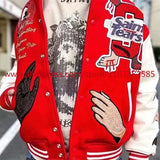 oversized fit featuring 2024 autumn winter vintage high street vibe style american heavy duty embroidered baseball jacket coat men top oversize hip hop design – premium quality jacket for men