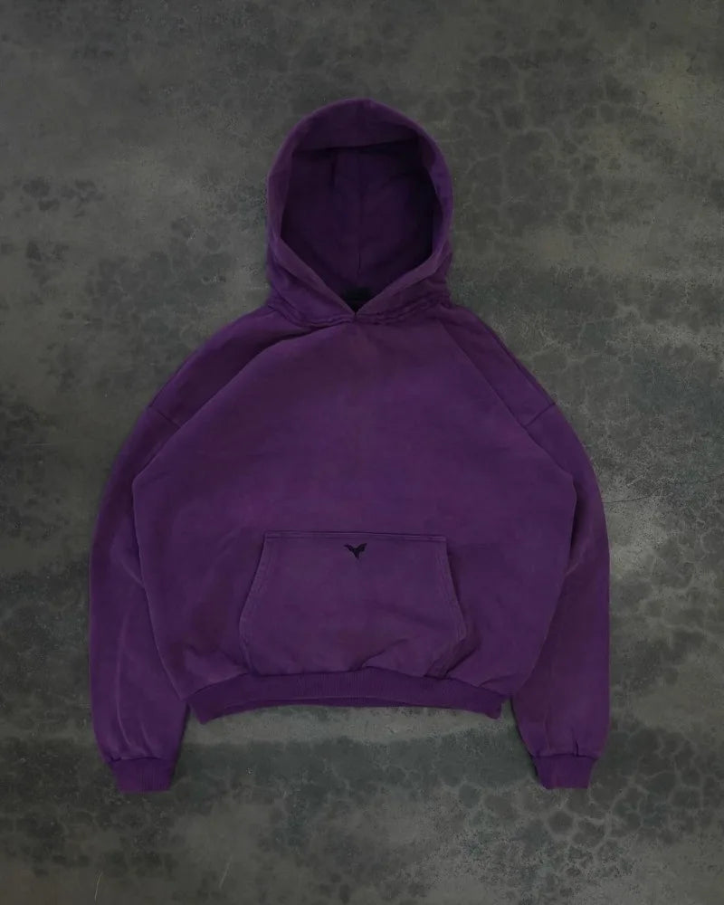 European And American New Dark Style Printed Oversized Hoodie Men Y2K