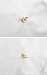 New 2021 luxury Men Classic Embroidered bee spide Fashion Cotton Casual Shirts Shirt high quality Pocket Short sleeves A50