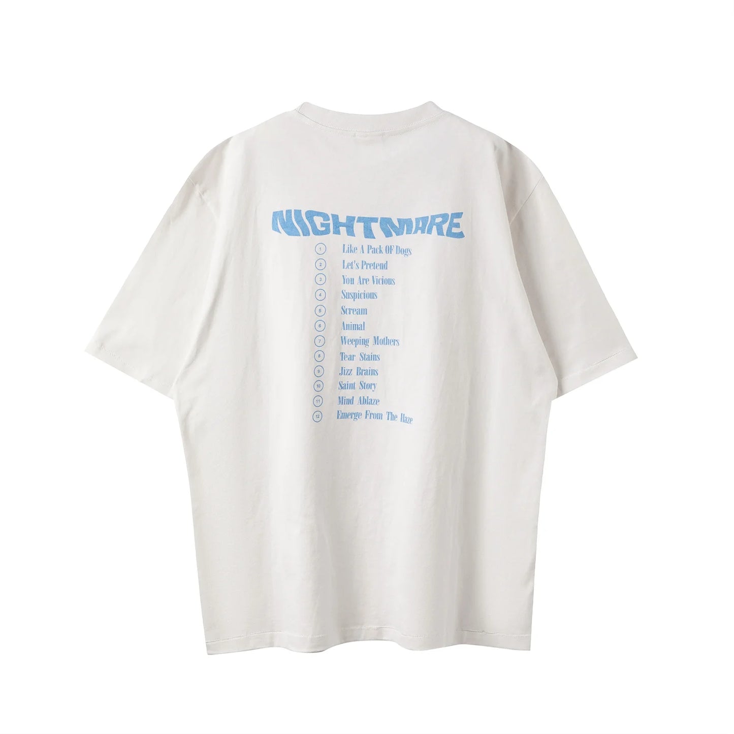 2024 Vintage Retro Print Olded Washed High-Street Cotton Tops T-Shirt For Summer