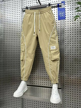 stripe decoration hip hop street harem pants outdoor casual trousers brand mens clothing casual cargo pants for men baggy trous multi-pocket cargos