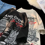 Harajuku Oversized shirt – American Street Hip Hop Men And Women Trendy Letter Print Ro