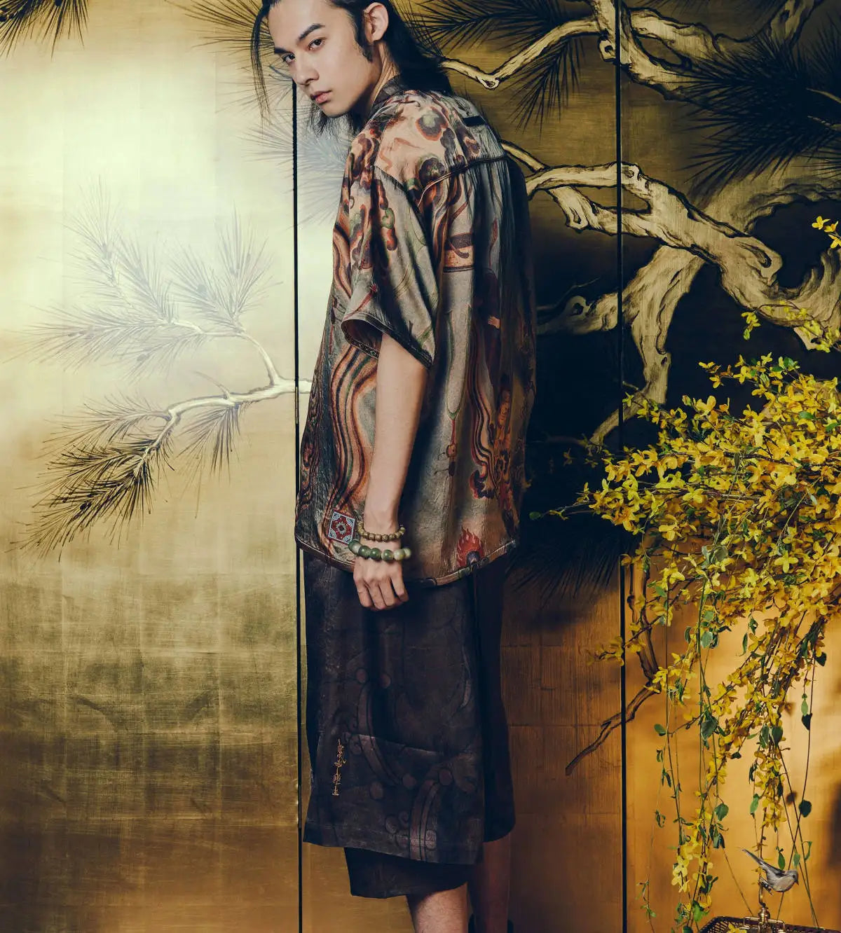 Dunhuang Feitian new Chinese style national trend printed casual short-sleeved