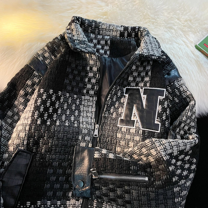 67050a - quality essential casual oversized print everyday image hop style style wear fit streetwear hip fashion high urban graphic design material premium spring-fall-plaid-jacket-vintage-lapel-jacket-racing-jackets-pu-leather-zipper-coat-loose-mens-jacket-harajuku-couple-outerwear unisex streetwear design ID 3a354