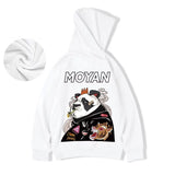 Wicked Panda Funny Graphic Print Men Pullover Hoodies 2025 Autumn Japanese