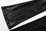 y2k streetwear wax leather strecth jeans for men and women ropa hombre baggy flare pants oversized straight denim trousers unique jeans style 4268