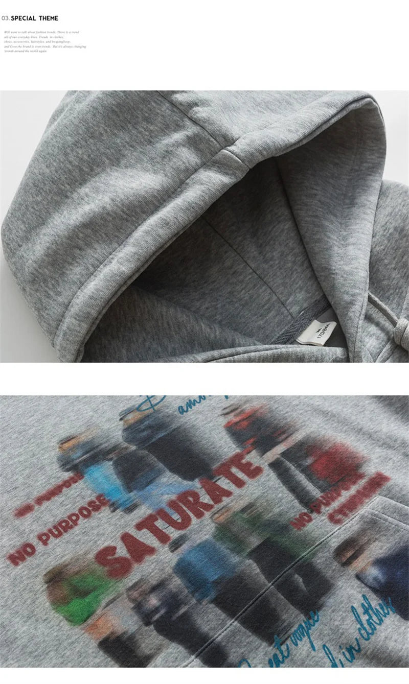 Old-school rap hoodie with graffiti-style artwork