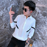 2023 Summer New Fashion Short-sleeved Shirt Men's Korean Shirt Short-sleeved Top Boutique Clothing Simple Style Men Clothing